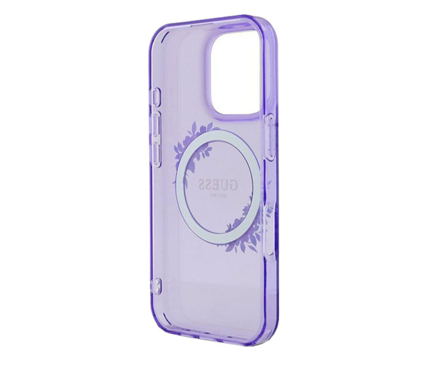 Guess IML Flowers Wreath do iPhone 16 Pro purpurowy - 1279180 - zdjęcie 5
